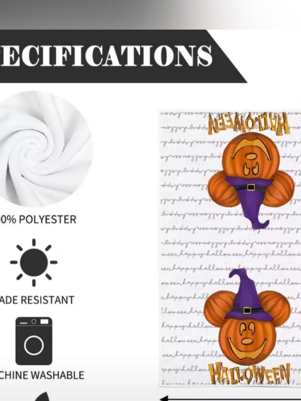 Disney Kitchen Towel 2 - Hello Pumpkin, Hello Fall, Halloween, Orange Wallpaper - Picture 6 of 6
